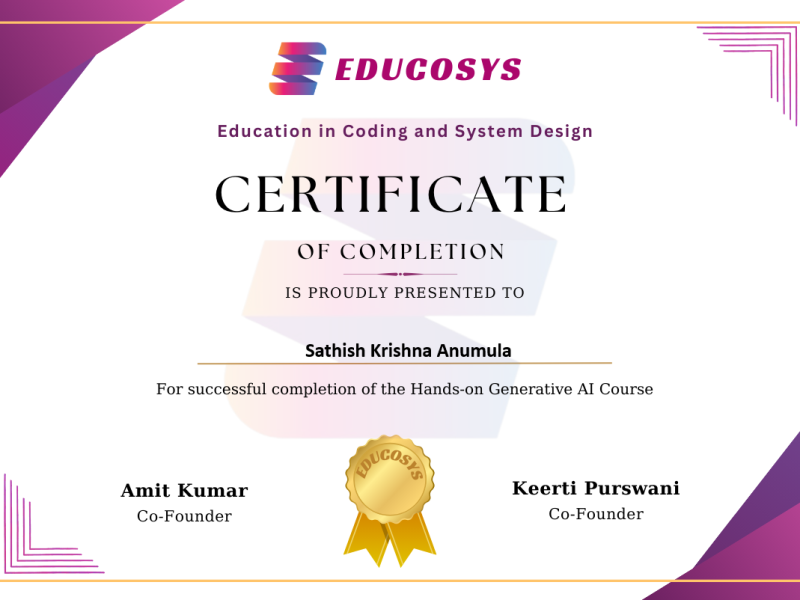 Educosys - GenAI Certification